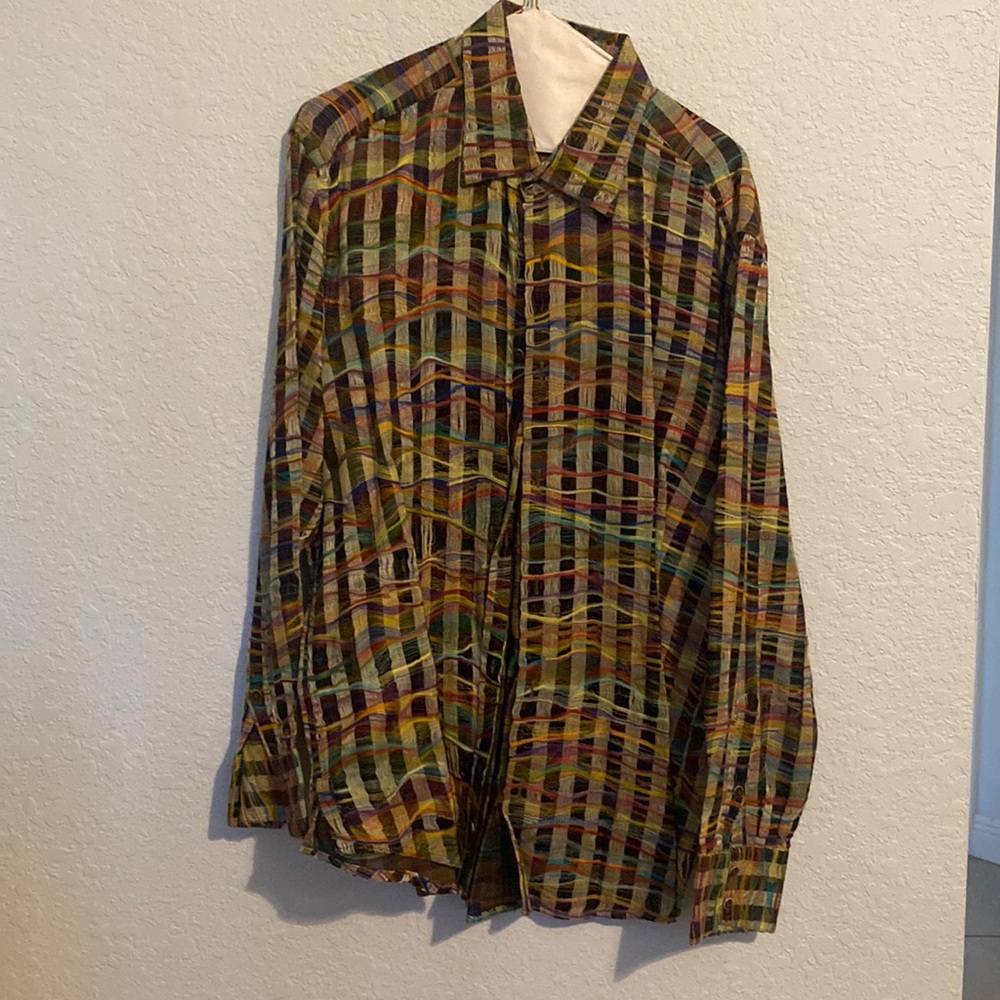 Jhane Barnes linen dress shirt large